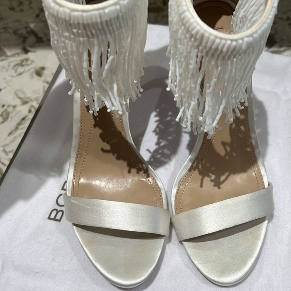BCBG white tassel sandal heels - Picture 9 of 9